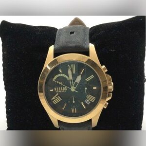 Versus Versace Gold Tone Chronograph Black Dial Men's Watch VSPBH8521